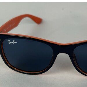 Ray Ban New Wayfarer Kids Sunglasses RJ9052S Polished Blue On Orange Boys 7-10